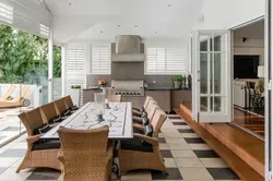 Photo kitchen with veranda projects photo