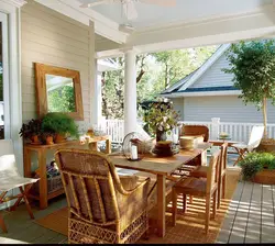 Photo kitchen with veranda projects photo