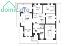 One-story house with three bedrooms and a terrace and garage photo