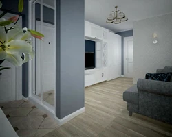 Xruşşovda keçid otağı olan 2 otaqlı mənzilin dizaynı