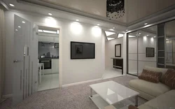 Xruşşovda keçid otağı olan 2 otaqlı mənzilin dizaynı