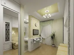 Хрущевте өту бөлмесі бар 2 бөлмелі пәтердің дизайны