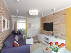 Design of a 2-room apartment in Khrushchev with a passage room