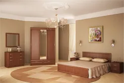 Bedroom interior furniture walnut color