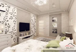 Room bedroom living room 15 sqm design