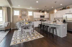 Kitchen dining room floor design