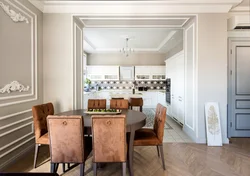 Molding for walls in the kitchen interior