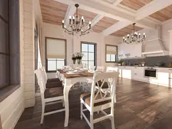 Frame house kitchen design photo