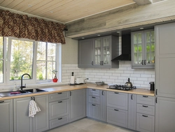 Frame house kitchen design photo