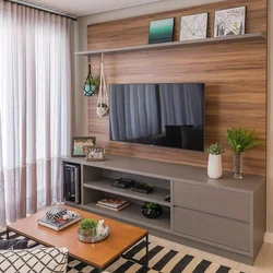 Interior wall in the living room modern design