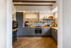 Gray panel kitchen design