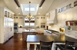 Kitchens with high ceiling design photo