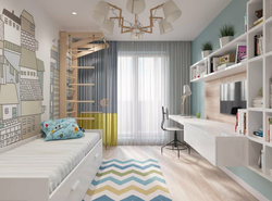 Interior for a children's bedroom for a boy