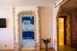 Photo of decorating a doorway to the kitchen