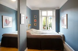 Narrow bedroom wall design