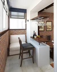 Photo of studio apartments kitchen on the balcony