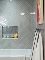 Herringbone bathroom design