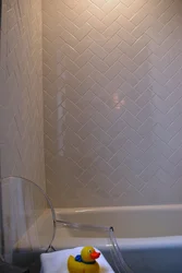 Herringbone bathroom design