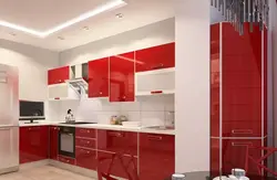 Чырвона Белая Кухня Ў Інтэр'Еры
