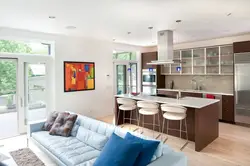 Design of a one-room kitchen combined