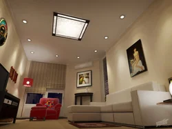 Ceiling suspended ceiling in the bedroom photo with spotlights photo