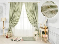 Olive Curtains In The Living Room Photo
