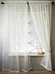 Tulle mesh in the kitchen interior