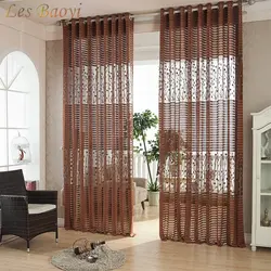 Tulle mesh in the kitchen interior