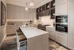 Pearl color in the kitchen interior