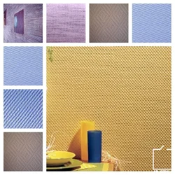 Glass wallpaper in the kitchen interior