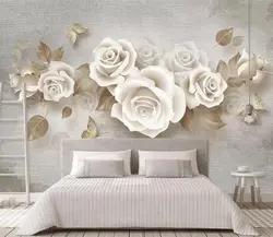 Wallpaper for the bedroom 3d on the wall photo