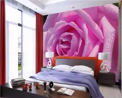 Yotoq xonasi uchun devor qog'ozi 3d devor fotosurati