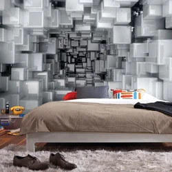 Обои в спальню 3d на стену фото