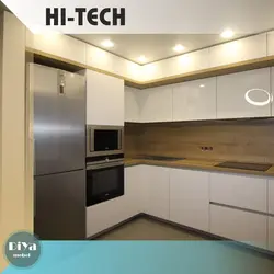 Photos of modern kitchens without handles