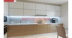 Photos of modern kitchens without handles