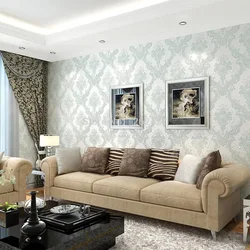 Wallpaper for the living room combined light modern photo design