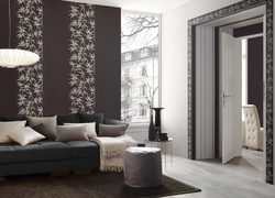Wallpaper for the living room combined light modern photo design