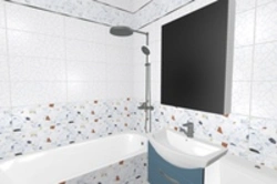 Terrazzo vanna ilə interyer