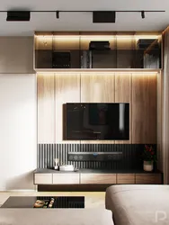 TV area in the kitchen living room photo