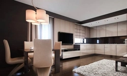 TV area in the kitchen living room photo