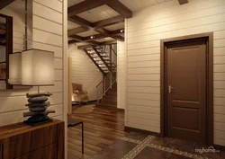 Hallway Design For A Wooden House Photo