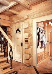 Hallway Design For A Wooden House Photo