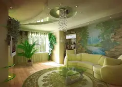 Интерьер Гостиной Если Зеленый Потолок