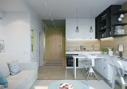 Photo Of A Kitchen In A Studio 24 Sq.M.