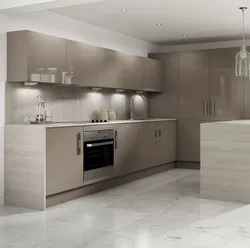 Kitchen in gray cashmere photo