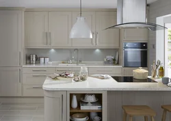 Kitchen in gray cashmere photo