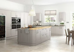 Kitchen in gray cashmere photo