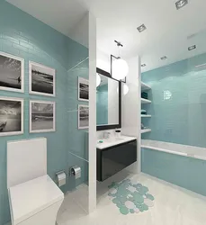 Small bathroom design with partition