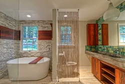 Small bathroom design with partition