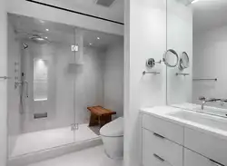 Small bathroom design with partition